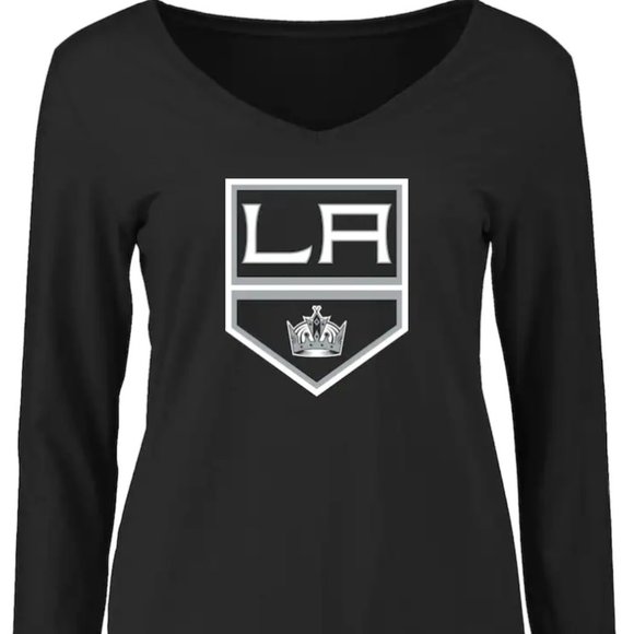 Women's SIZE US S - Licensed NHL LA KINGS - Long Sleeve V-Neck T-shirt - Picture 1 of 1